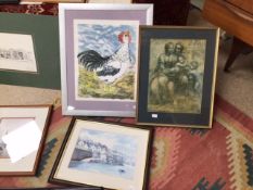 LARGE QUANTITY OF PICTURES AND PRINTS MOST FRAMED AND GLAZED