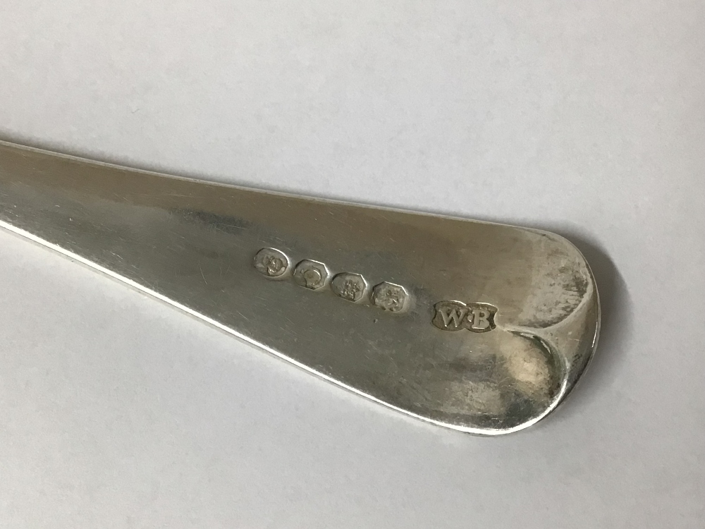 GEORGE III HALLMARKED SILVER TABLESPOON BY WILLIAM BATEMAN, 22CM, 66 GRAMS - Image 2 of 2