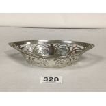 HALLMARKED SILVER ELKINGTON AND CO, DECORATIVE BASKET, 18CM, 123 GRAMS