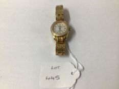 ROLEX STYLE OYSTER PERPETUAL LADIES WATCH IN GOLD