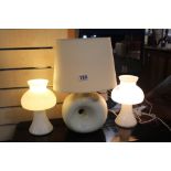 THREE TABLE LAMPS (ONE PAIR)