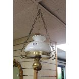 BRASS AND GLASS FENCH LIGHT