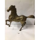 SOLID BRASS HORSE STATUE. 55CM X 40CM