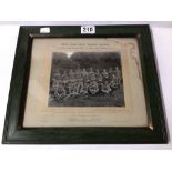 FRAMED AND GLAZED PRINT/PHOTOGRAPH OF THE SURREY YEOMANRY (QUEEN MARY’S REGIMENT). WITH NAMES,