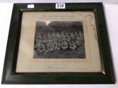 FRAMED AND GLAZED PRINT/PHOTOGRAPH OF THE SURREY YEOMANRY (QUEEN MARY’S REGIMENT). WITH NAMES,