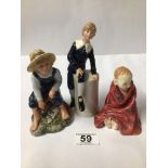 ROYAL DOULTON THREE FIGURINES LITTLE LORD FAUNTLEROY (HN2972) TOM SAWYER (HN2926) AND THIS LITTLE