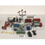 VINTAGE PLAY WORN DIE-CAST TOYS, SPOT-ON, DINKY, LESNEY CRESCENT TOYS AND MORE