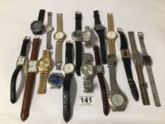 MIXED COLLECTION OF LADIES AND GENTS WATCHES. INCLUDES SEKONDA, TIMEX, PULSAR AND MORE.
