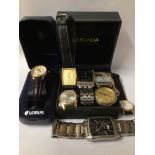 QUANTITY OF WATCHES, POCKET, CLOCK, LORUS, INGERSOL AND MORE