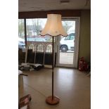 RETRO WOODEN STANDARD LAMP WITH SHADE