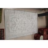 LAURA ASHLEY COTTON AND WOOL CHINESE RUG 170CM X 118CM