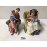 TWO ROYAL DOULTON FIGURINES, SWEET DREAMS (HN3830), AND WHEN I WAS YOUNG (HN3457)