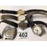 MIXED GENTLEMAN'S WATCHES, LORUS, BULOVA, TIMEMASTER, VERANDA, AND LONGINES FLAGSHIP