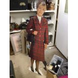 CARDBOARD CUT OUT BRITISH CALEDONIAN AIRLINE STEWARDESS, 165CM