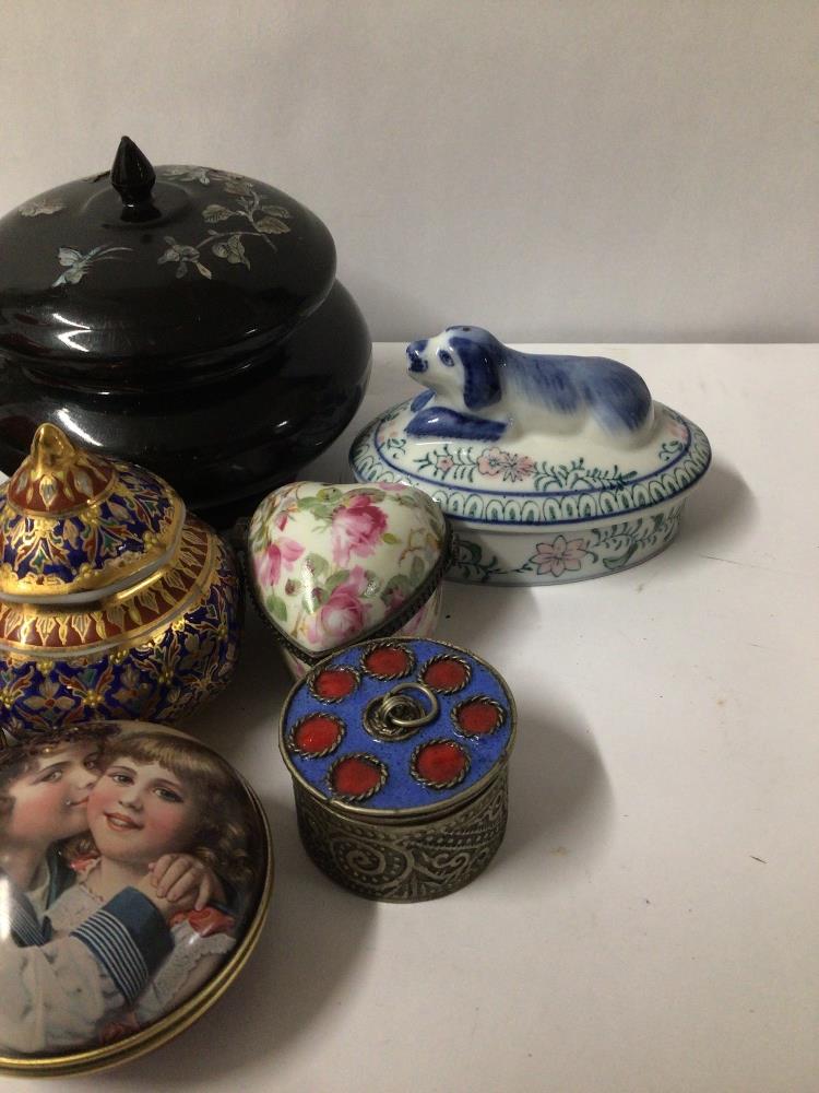 MIXED, LIDDED DISHES, PORCELAIN, METAL ALL MINIATURE - Image 2 of 4