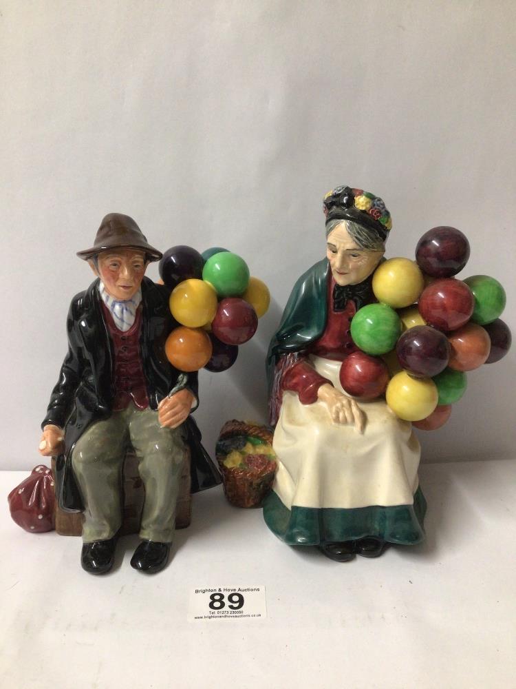 ROYAL DOULTON FIGURINES THE OLD BALLOON SELLER (HN1315) AND THE BALLOON MAN (HN1954)