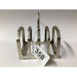 HALLMARKED SILVER FOUR PIECE TOAST RACK 1937 BY VINERS 108 GRAMS