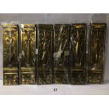 ART NOUVEAU BRASS FINGER PLATES (TWELVE IN TOTAL).