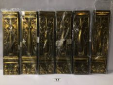 ART NOUVEAU BRASS FINGER PLATES (TWELVE IN TOTAL).