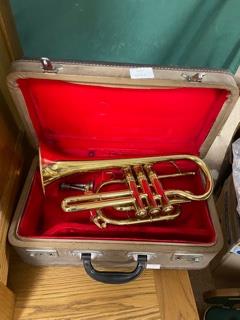 VINTAGE CASED CORNET (SINGHA), WITH MOUTH PIECES. - Image 3 of 3