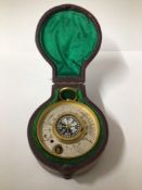CASED POCKET BAROMETER AND COMPASS