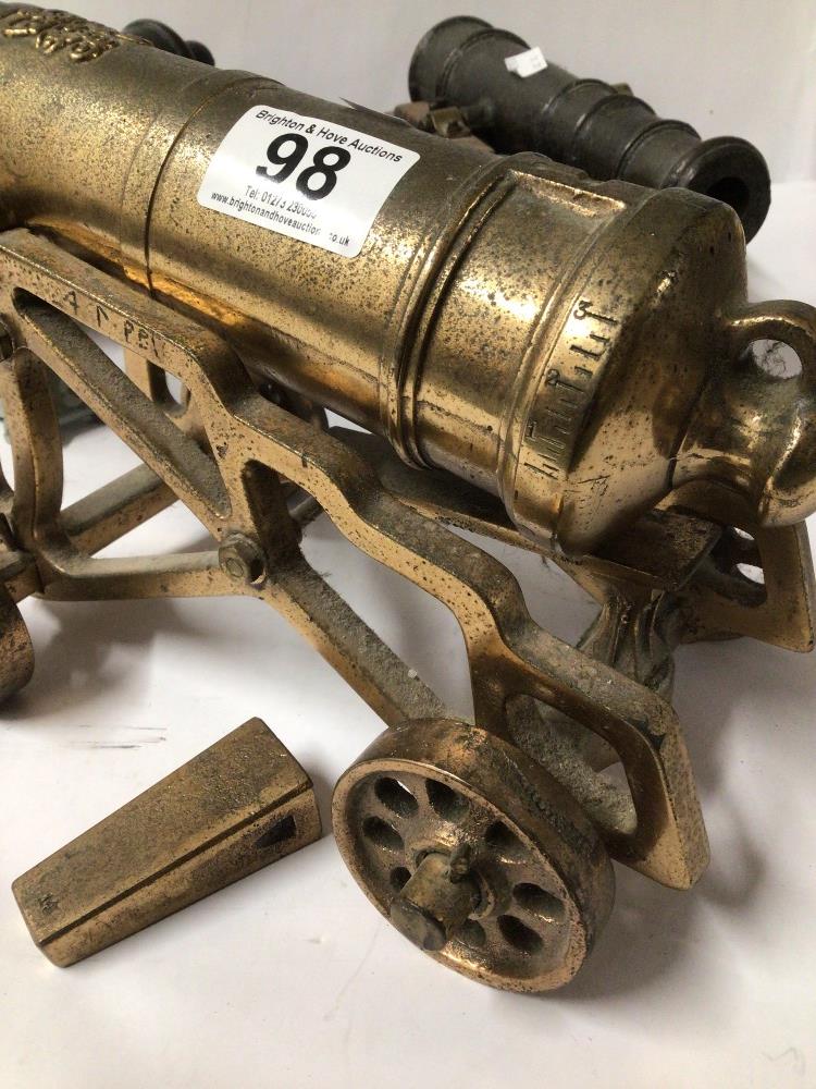 QUANTITY OF CANONS, THE LARGEST 40CM BRASS AND BRONZE - Image 5 of 5