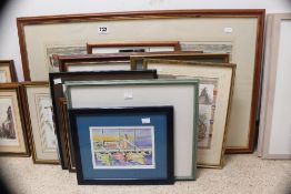 MIXED PICTURES, PRINTS, PHOTOGRAPHS MOST FRAMED AND GLAZED