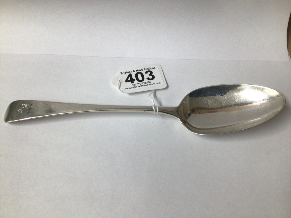 GEORGE IV HALLMARKED SILVER TABLESPOON 22.5CM 1824 WILLIAM BATEMAN I, 68 GRAMS