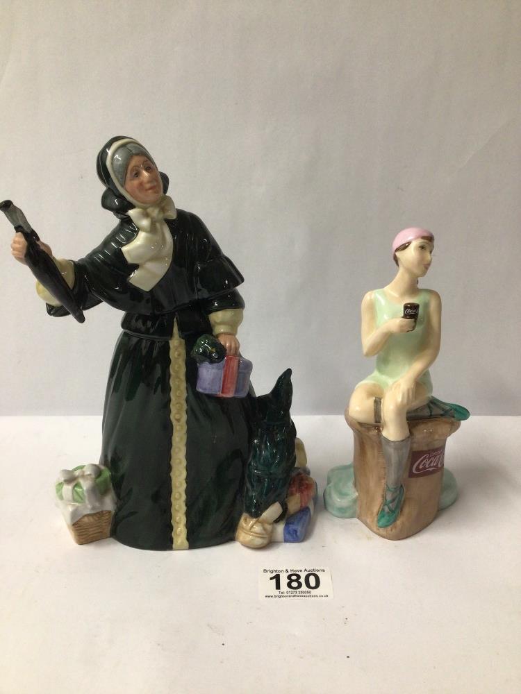 TWO ROYAL DOULTON FIGURINES. ‘CHRISTMAS PARCELS’ HN2851 AND LIMITED EDITION ‘COCA-COLA BATHING