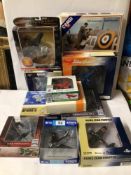 MIXED DIE-CAST AIRCRAFTS X 11, CORGI, ARMOR, SKY MAXWITTY, AND MORE