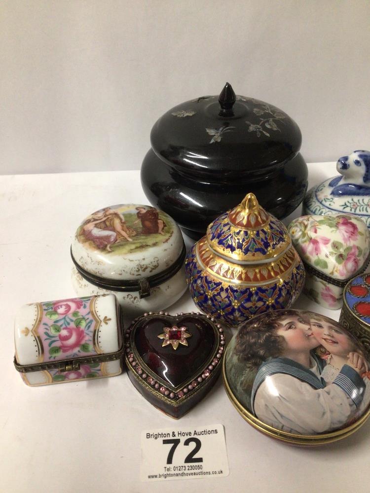 MIXED, LIDDED DISHES, PORCELAIN, METAL ALL MINIATURE - Image 3 of 4