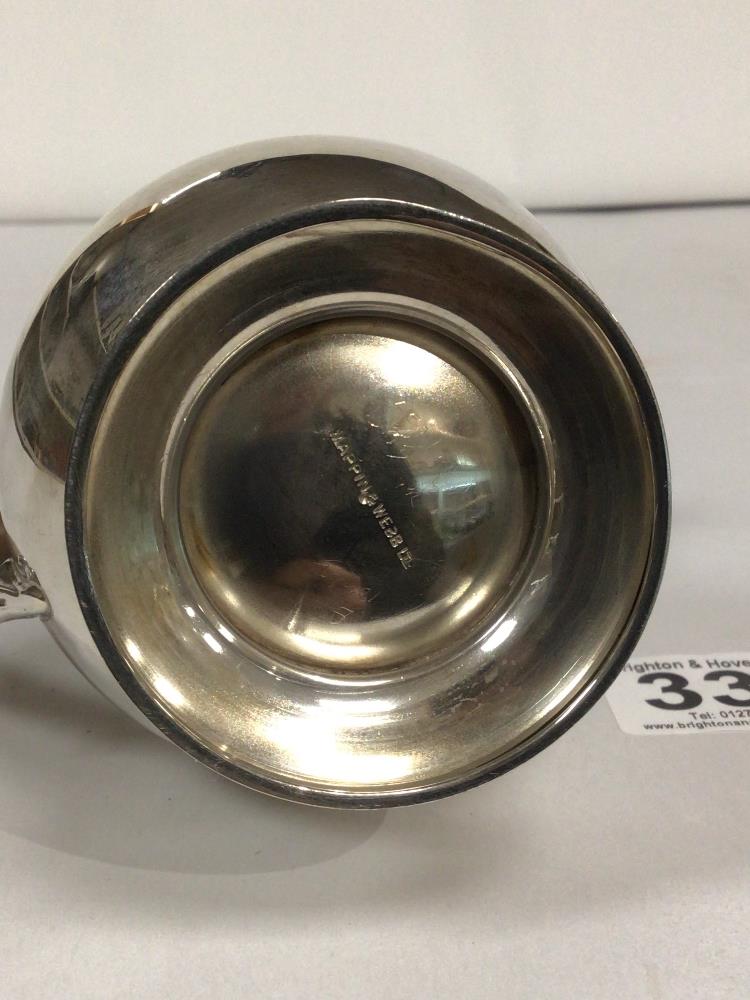 HALLMARKED SILVER WATER POT WITH WOODEN HANDLE AND KNOB BY MAPPIN AND WEBB, LONDON 15.5CM, TOTAL - Image 5 of 5