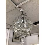 VINTAGE CUT GLASS CEILING LIGHT