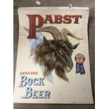 AMERICAN ADVERTISING POINT, PABST, GENUINE BOCK BEER, 70 X 56CM