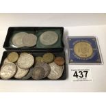 MIXED USED CIRCULATED COINAGE INCLUDES HALF CROWN, AND MORE