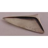 Georg Jensen vintage silver brooch of geometric form by Henning Koppel, import marked