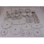 Augarten Wien Viennese Rose tea and coffee set to include plates, bowls, dishes, coffee pot, teapot,