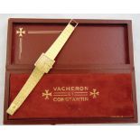 Vacheron Constantin 18ct yellow gold gentlemans wristwatch with integral bracelet in original fitted