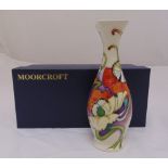 Moorcroft vase designed by Emma Bosson numbered 9, decorated with flowers, marks to the base, to