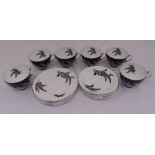Royal Albert Night and Day pattern tea set for six place settings to include cups, saucers and