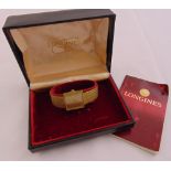 Longines 14ct yellow gold gentlemans wristwatch on a 14ct yellow gold herringbone bracelet, approx