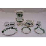 A quantity of Meissen porcelain to include a vase, cups, saucers and a dish (8)