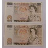 A quantity of GB bank notes, some in consecutive numbering to include £50, £20, £10, £5, £1 and 10