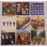 Nine Beatles vinyl LPs to include Sgt Peppers Lonely Heart Club Band, Please Please Me, Let It Be,