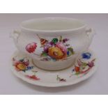 Coalport Feltspar porcelain dish and stand circa 1820 J. Rose & Co. Gold Medal Award, marks to the