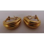 A pair of 14ct gold earrings, approx total weight 11.7g