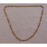 9ct yellow gold Albert chain, approx total weight 36.9g