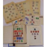 A quantity of GB and foreign stamps to include a Victorian 2d Blue and 1d Reds some in albums