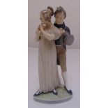 Royal Copenhagen figural group R1680 titled The Proposal, by Christian Thomsen, marks to the base,