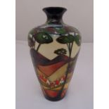 Moorcroft tapering oval vase designed by Sian Lepper limited edition 74/150 decorated with a